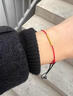戚小米紅手繩極細紅繩女本命年馬年紅色手繩男款情侶禮物腳鏈編織繩手鏈 本命年手繩【可調節大小】 曬單實(shí)拍圖