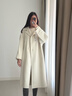 香影白色雙面呢羊毛大衣女2025冬季新款呢子寬松過(guò)膝中長(cháng)毛呢外套 白色 L 165/88A/110-125斤 曬單實(shí)拍圖