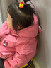 ASK JUNIOR兒童棉服女童秋冬新款夾棉連帽保暖棉衣女寶寶可愛(ài)小熊繡花棉襖外 粉色 110 曬單實(shí)拍圖