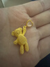 福來(lái)島足金項墜情人節送女生禮物告白小熊粉晶古法金首飾黃金吊墜 工費：1043元 6克 曬單實(shí)拍圖