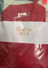 歐迪芬紅色本命年睡衣女士開(kāi)衫純棉翻領(lǐng)長(cháng)袖長(cháng)褲寬松可外穿家居服PH3709 曬單實(shí)拍圖