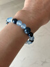 五行缺水補水海藍寶手串女藍晶石靈貓眼藍色水晶手鏈本命年禮物 五行水設計款/珠徑8*10mm 下單備注手圍 曬單實(shí)拍圖