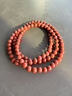 迎胤國南紅瑪瑙項鏈天然正品手串男本命年涼山收藏級天然108顆7mm 曬單實(shí)拍圖