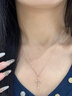 Grace Girl十字架項鏈女情侶款925銀純銀鎖骨鏈玫瑰金彩金送女友生日禮物 十字架項鏈-玫瑰金色 曬單實(shí)拍圖