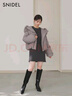 SNIDEL2025秋冬新品時(shí)尚毛領(lǐng)連帽鴨絨面包服羽絨服外套SWFC255303 灰色 均碼 (F) 曬單實(shí)拍圖
