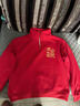 迪士尼（Disney）秋冬馬年中大童保暖上衣新中式加絨拉鏈無(wú)帽衛衣印花休閑加厚上衣 T2485紅色馬年 加厚加絨奧粒絨 120 建議身高在115厘米以?xún)?曬單實(shí)拍圖