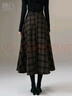 晚白【新品】復古格紋羊毛a字裙冬款氣質(zhì)長(cháng)裙高級感百搭半身裙 格子 M 曬單實(shí)拍圖