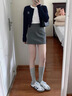 燦圖高級感毛呢半身裙子女秋冬季2025新款潮流小個(gè)子修身顯瘦包臀短裙 深灰色【常規款】 M 曬單實(shí)拍圖