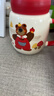 卡通陶瓷杯水杯馬克杯鏡面可愛(ài)早餐情侶杯家用杯子帶蓋子高顏值 【紅杯紅衣】棕熊鏡面杯1個(gè)480ml 曬單實(shí)拍圖