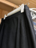 MUJI 女式橫豎彈力起毛寬擺裙長(cháng)半身裙裙子女裝 25年冬季 BE1XXC5A 黑色 M (160/66A) 曬單實(shí)拍圖