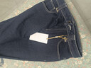 納維凱爾意大利小帆船女士磨毛闊腿牛仔褲厚款丹寧長(cháng)褲2332574509 藍 M  曬單實(shí)拍圖