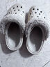 卡駱馳（CROCS）貝雅暖絨克駱格洞洞鞋|206633 冬日白 -11S    39 (240mm)   曬單實(shí)拍圖