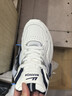 回力官方男鞋冬季新款皮面老爹鞋男女鞋子男運動(dòng)鞋休閑 白深藍 42 曬單實(shí)拍圖