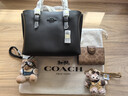 蔻馳（COACH）【品牌直供】女士MOLLIE中號手提斜挎托特包黑色CV966新年禮物 曬單實(shí)拍圖