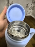沐韓（MUHAN）保溫杯女1200ml大容量陶瓷內膽保冷保溫水杯帶把手寬口杯燜茶杯男 藍白1200ml【316不銹鋼】 曬單實(shí)拍圖