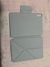PITAKA適用蘋(píng)果iPadmini7保護殼iPadPro2025-18款保護套iPad11/10支架殼Air7/6磁吸雙面夾帶筆槽平板皮套 霧霾藍色 iPad mini 7/6 曬單實(shí)拍圖