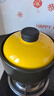京嚴砂鍋養生煲湯家用耐高溫干燒不裂陶瓷燉湯燃氣燉鍋黃蓋5L砂鍋 曬單實(shí)拍圖