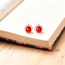 DAISY DREAM999純銀針柿柿如意耳釘輕奢女2026新年耳環(huán)馬年本命年紅色耳飾品 【S999銀針】柿柿如意耳釘 曬單實(shí)拍圖