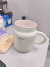 JIEXG養生壺熱牛奶杯養生杯煮花茶小型辦公室燒水熱奶神器 一人電燉杯  濾網(wǎng)款【燉煮+陶瓷釉膽】 0.8L 曬單實(shí)拍圖