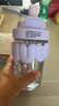 樂(lè )扣樂(lè )扣（LOCK&LOCK）玻璃水杯帶吸管男女奶芙杯耐溫茶杯紫色LLG770_480ml 曬單實(shí)拍圖
