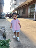 巴拉巴拉寶寶短袖t恤嬰兒女童上衣夏裝甜美時(shí)尚可愛(ài)洋氣 粉紅60076 90cm 曬單實(shí)拍圖