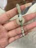 中國黃金（CHINA GOLD）平安扣銀手鏈女輕奢高端竹節和田玉手串520情人節禮物送女友老婆 銀竹葉和田玉手繩【精鑲托帕石】+證書(shū)禮盒 曬單實(shí)拍圖