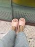 樸西新款夏季女士涼拖鞋抗菌防臭家用涼拖浴室洗澡防滑耐磨拖鞋情侶款 淺粉 【懶人5秒清潔】 35-36 曬單實(shí)拍圖