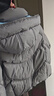 鴨鴨（YAYA）鞠婧祎同款羽絨服女短款2025秋冬新款韓版時(shí)尚加厚保暖顯瘦外套XH 灰色 S （155） 曬單實(shí)拍圖