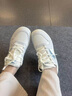 安踏板鞋女鞋2026春季新款厚底增高小白鞋皮面防潑水百搭休閑運動(dòng)鞋女 象牙白/沙?；?37.5 曬單實(shí)拍圖