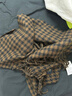 恒源祥100%羊毛復古千鳥(niǎo)格圍巾男加厚長(cháng)款親膚保暖圍脖流蘇柔軟學(xué)生情侶 巧克力棕 曬單實(shí)拍圖