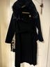 S.DEER圣迪奧女裝休閑連帽長(cháng)款毛呢大衣S22482512 黑色/91 M/165 曬單實(shí)拍圖