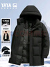 鴨鴨明星款黃曉明爸爸裝羽絨服男士中長(cháng)款冬季商務(wù)休閑中老年加厚外套 曬單實(shí)拍圖