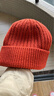 優(yōu)衣庫男裝女裝HEATTECH針織帽子毛線(xiàn)帽防寒保暖478303 26 橙紅色 均碼(45 cm) 曬單實(shí)拍圖