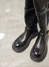 達芙妮長(cháng)筒靴子女鞋加絨2025新款秋冬爆款牛仔靴高筒巨好看騎士長(cháng)靴 曬單實(shí)拍圖