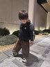 ASK JUNIOR兒童褲子2025冬季小童加厚保暖磨毛燈籠褲男童復古休閑褲 曬單實(shí)拍圖