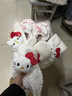 富詩(shī)媛凱蒂貓帽子圍巾一體 圍巾手套冬季HelloKitty耳罩騎車(chē)保暖毛茸 大KT貓帽子+圍巾+手套 曬單實(shí)拍圖