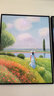 知意山清水秀印象派風(fēng)景客廳裝飾畫(huà)世界名畫(huà)莫奈油畫(huà)沙發(fā)背景墻掛畫(huà) 春光明媚 大套(左右60x80+中110x80)手繪 曬單實(shí)拍圖