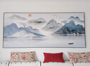 翁畫(huà)師2026新款現代大氣壁畫(huà)新中式客廳裝飾山水畫(huà)沙發(fā)背景墻掛畫(huà)一整幅 福祿山水 140*60cm 【平面油畫(huà)布】+鋁合金邊框 【黑色】鋁合金邊框 曬單實(shí)拍圖