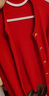 全棉時(shí)代新品女士外套【100%棉】風(fēng)柔棉線(xiàn)開(kāi)衫紅色圣誕元旦馬年過(guò)年 曬單實(shí)拍圖