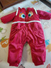 巴拉巴拉【balaOne】童裝新生兒充棉連體衣紅色新年拜年服寶寶衣 曬單實(shí)拍圖