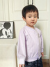 漢童嬰兒外套春秋季純棉薄款男女寶寶開(kāi)衫上衣服一歲小月齡嬰幼兒春裝 紫色 90 曬單實(shí)拍圖
