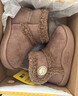 B.Duck小黃鴨童鞋兒童棉靴冬季男女童寶寶加絨保暖毛絨短靴6804棕米22 曬單實(shí)拍圖