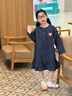 嘟嘟家兒童牛仔裙春款女童裙子春裝女孩連衣裙卡通女寶衣服寶寶童裝洋氣 牛仔藍 130 曬單實(shí)拍圖