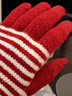 like uu秋冬新款紅品帽子兒童本命年 紅品手套 均碼 曬單實(shí)拍圖