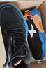 特步（XTEP）童鞋兒童運動(dòng)鞋校園高密鞋面訓練籃球鞋 黑/普魯士藍 33 曬單實(shí)拍圖