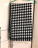 恒源祥黑白千鳥(niǎo)格100%純羊毛圍巾男女通用秋冬季時(shí)尚洋氣保暖情侶披風(fēng) 黑白【送手提袋】 均碼（66cm*205cm） 曬單實(shí)拍圖
