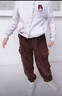 女童加絨燈芯絨褲秋冬新款工裝中大童運動(dòng)褲休閑一體加厚冬裝棉褲 棕色【工裝保暖加絨款】 120 曬單實(shí)拍圖