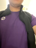 輕功（QINKUNG）專(zhuān)業(yè)跑步短袖T恤呼吸方格馬拉松春夏運動(dòng)健身訓練速干T男女款 【男款】絳紫 2XL 曬單實(shí)拍圖