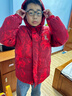 ASK JUNIOR男童羽絨服兒童冬加厚保暖拜年服中大童紅色新年連帽外套 曬單實(shí)拍圖