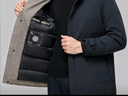 羅蒙（ROMON）鵝絨羽絨服男中長(cháng)款可拆連帽冬季保暖外套中老年高端休閑羽絨服 曬單實(shí)拍圖